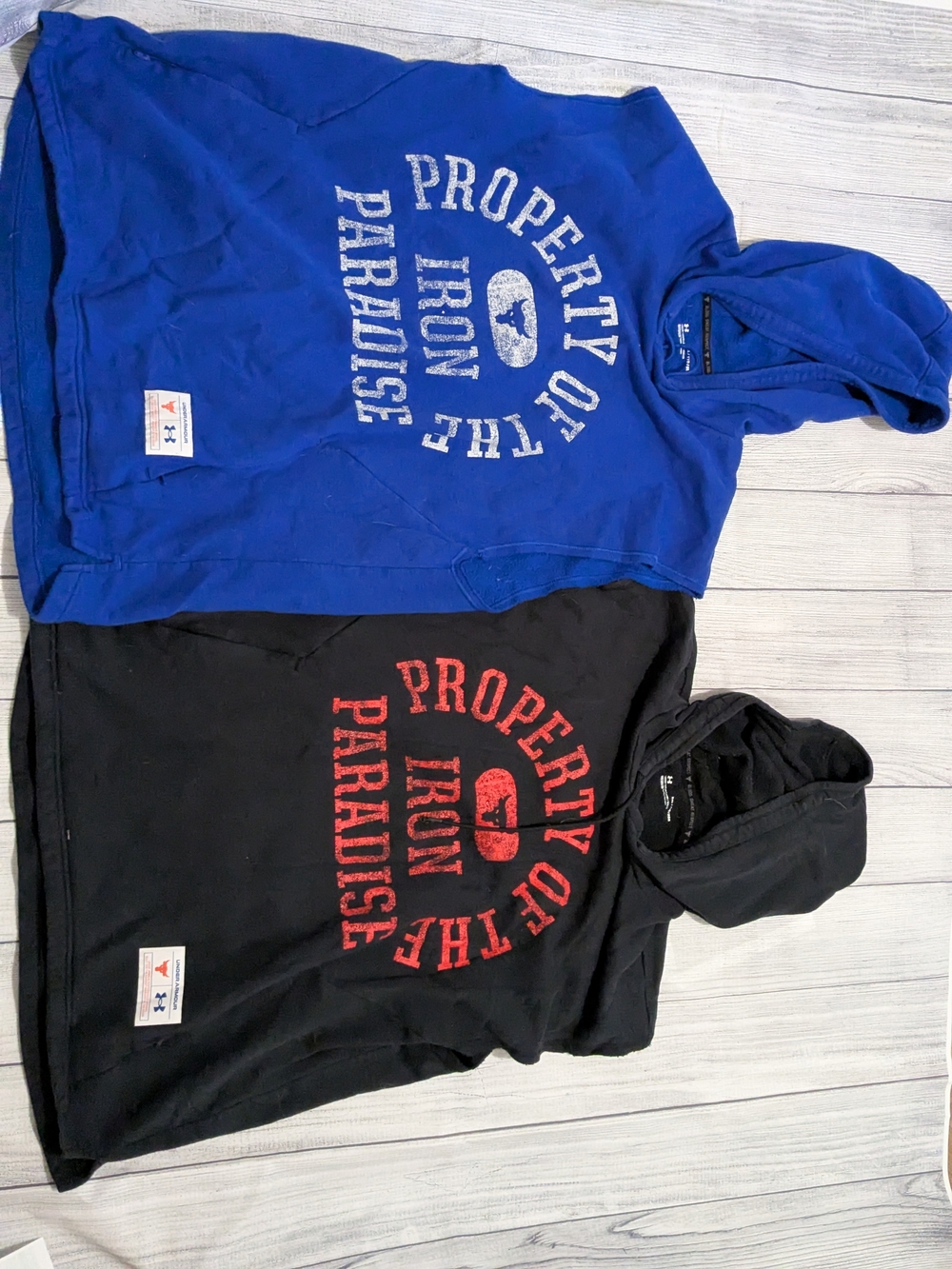 Under Armour Project Rock Property of the Iron Paradise Sleeveless Hoodie Iron